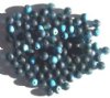 50 6mm Transparent Matte Montana Blue AB Round Beads
